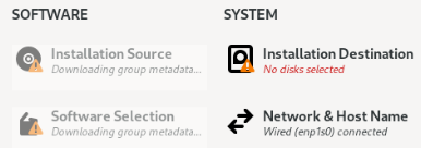A screenshot of several icons in the Installation Summary screen