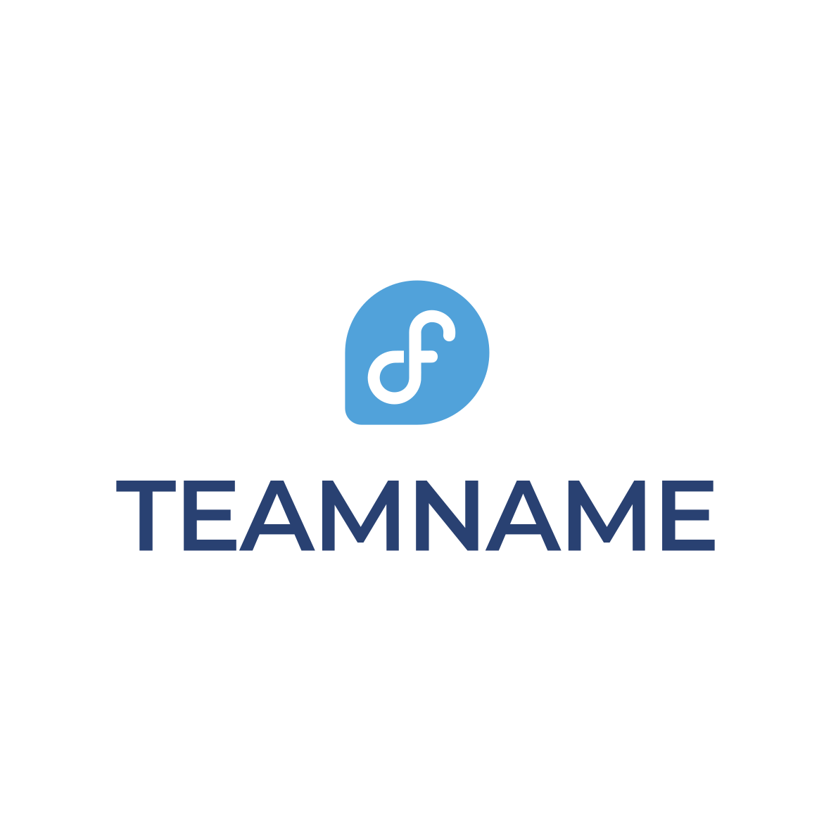 Fedora Teamname Logo Template - Vertical