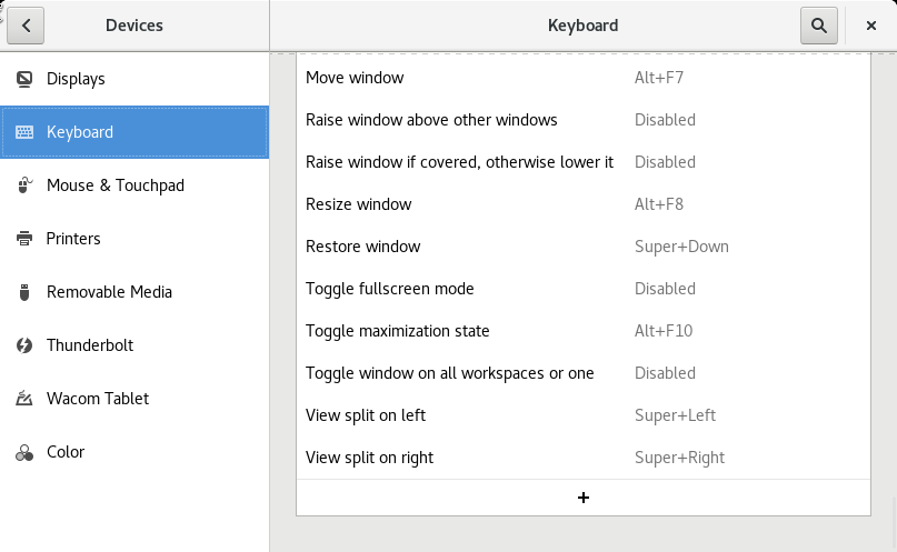 shortcuts keyboard scroll