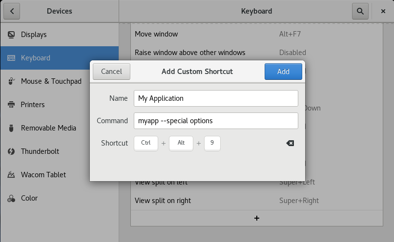 shortcuts add shortcut