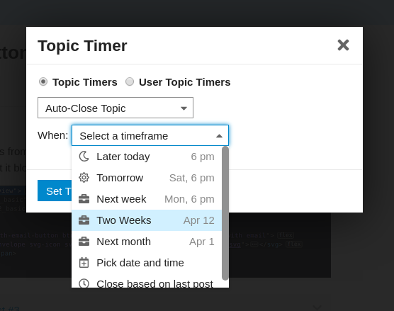 Topic Timer