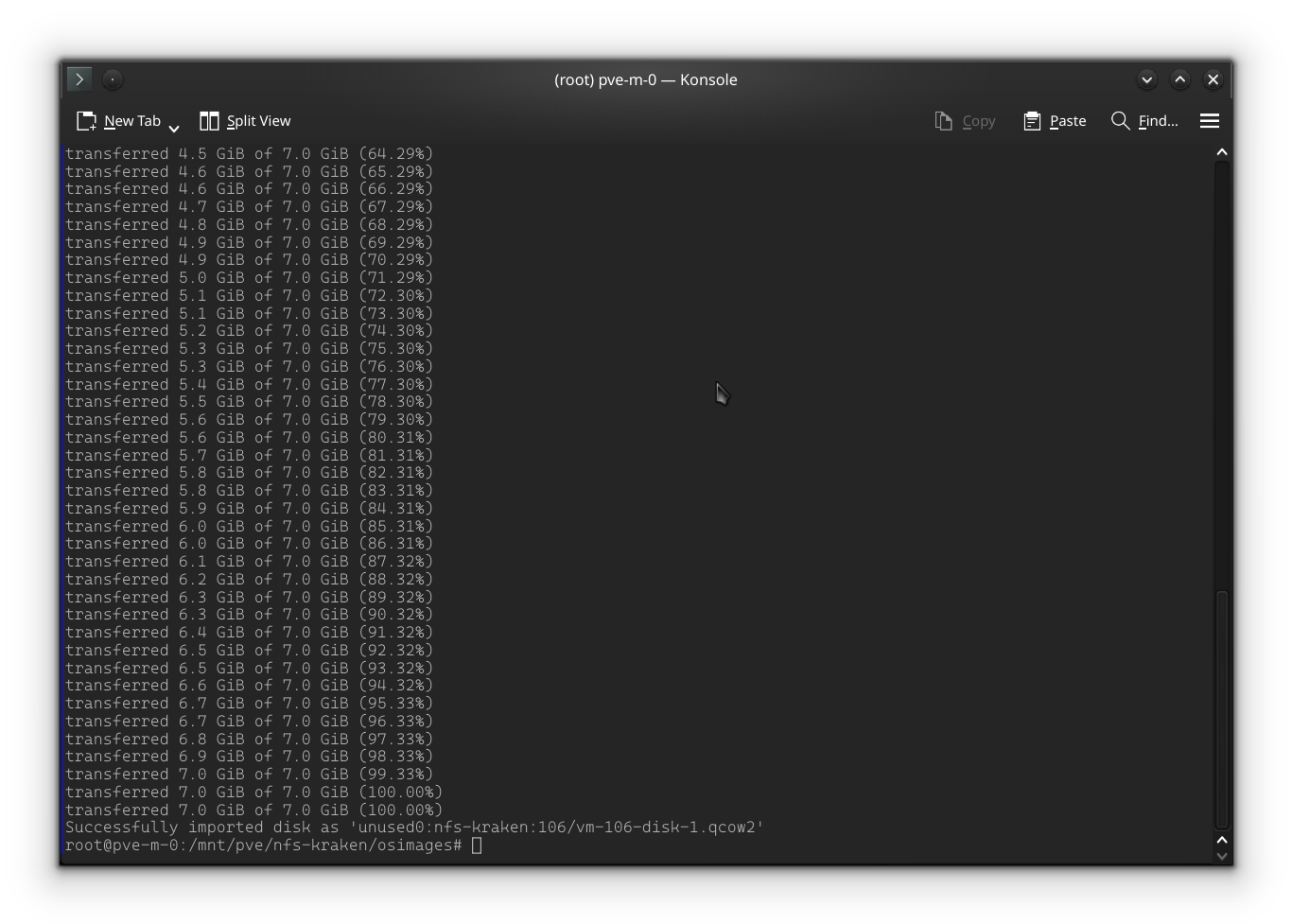 VM Disk Import End