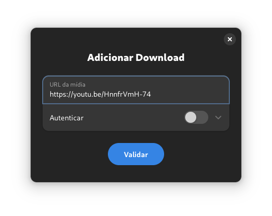 Screenshot of the Add Download page