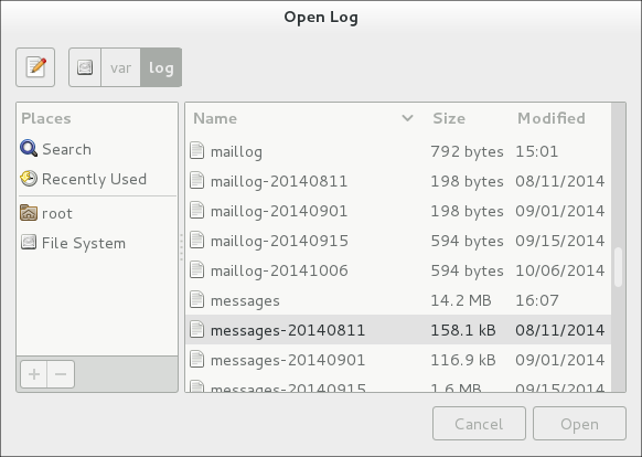 System Log - Adding a Log File